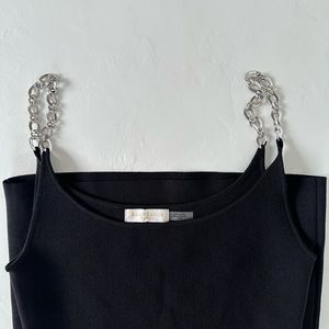 Ramy Brooke Ramin Mini Dress Chain Strap in Black | Size XS